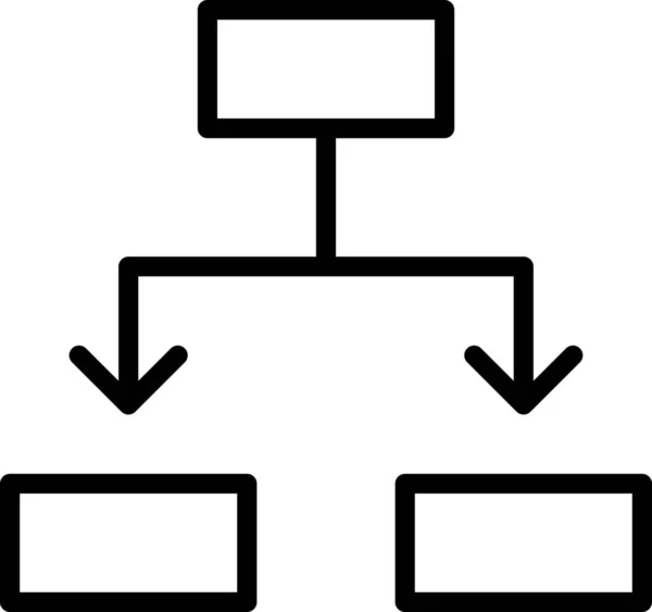 Icono Procesos Gráfico Desglose Estilo Esquema — Archivo Imágenes Vectoriales