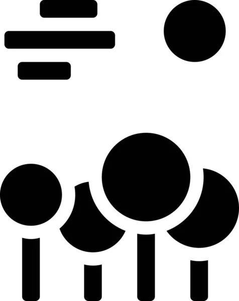 Икона Природы Твердом Стиле — стоковый вектор