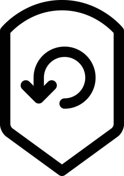 Protection Reconnect Repeat Icon Outline Stil — Stockvektor