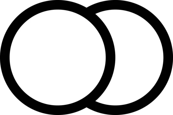 Abstraktní Ikona Kruhů Stylu Osnovy — Stockový vektor