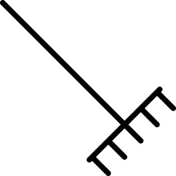 Icône Herbe Jardin Propre Dans Style Contour — Image vectorielle