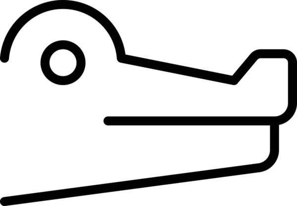 Икона Крокодилового Хищника Стиле Абрикоса — стоковый вектор