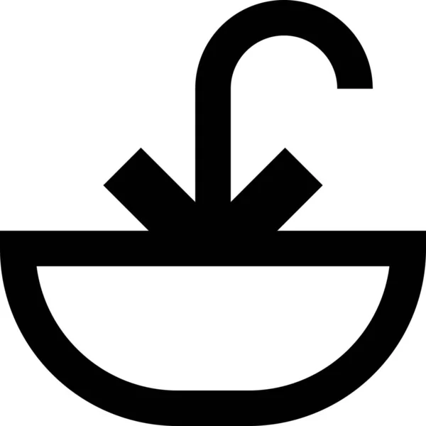 Иконка Раковины Стиле Абрис — стоковый вектор