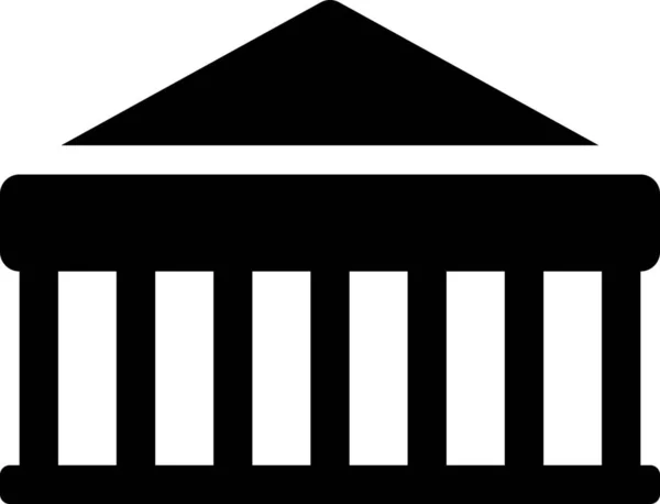 Ikona Kolumn Akropolu Cytadeli Stylu Solid — Wektor stockowy