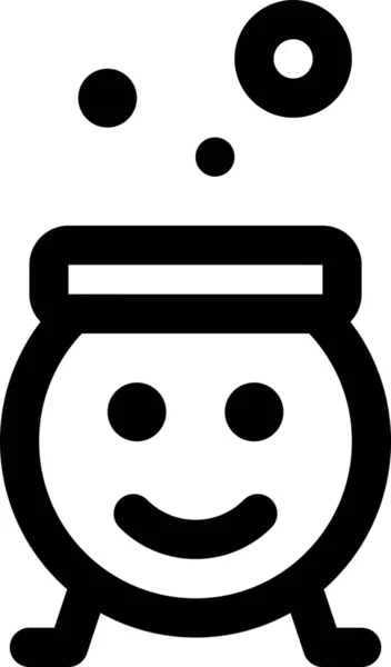 Emotion Happy Pot Icon Outline Stil — Stockvektor