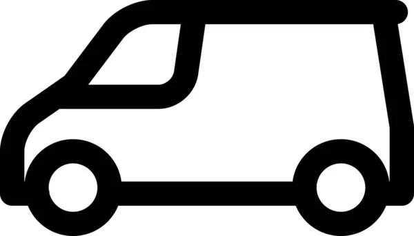 Delivery Mini Van Transport Icon Outline Style — Stock Vector