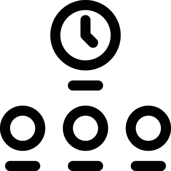 Uhren Stunden Zeit Symbol Outline Stil — Stockvektor