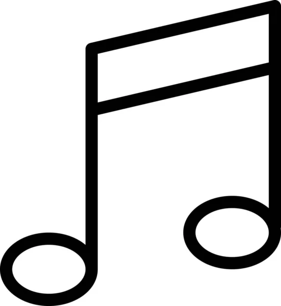 Outline Biçiminde Bar Müzik Nota Simgesi — Stok Vektör