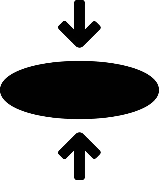 Círculo Comprimir Elipse Ícone Estilo Sólido —  Vetores de Stock