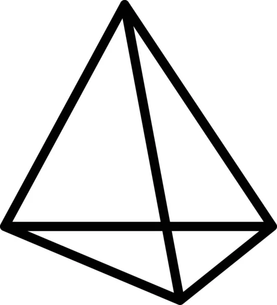 设计轮廓式多边形金字塔图标 — 图库矢量图片