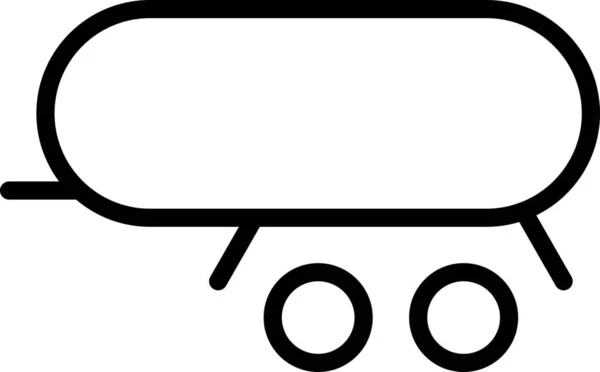 轮廓线式液体物流卡车图标 — 图库矢量图片