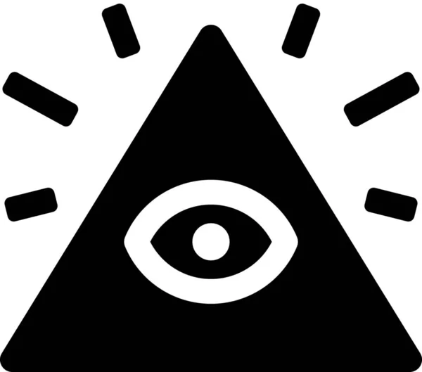 Eye Eye Providence Freemason Icon Solid Style — Stock Vector