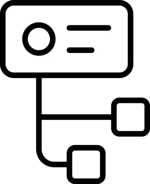 Datenbank Infosymbol Outline Stil — Stockvektor