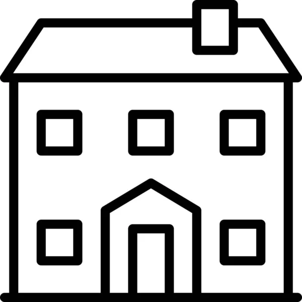 建筑风格简约的房屋图标 — 图库矢量图片