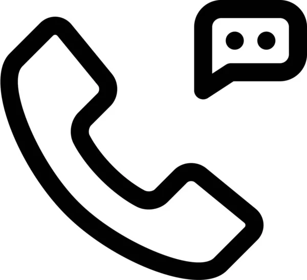 Call Chat Comment Icon Outline Style — 스톡 벡터