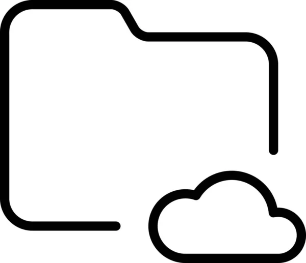云数据文档图标的轮廓风格 — 图库矢量图片