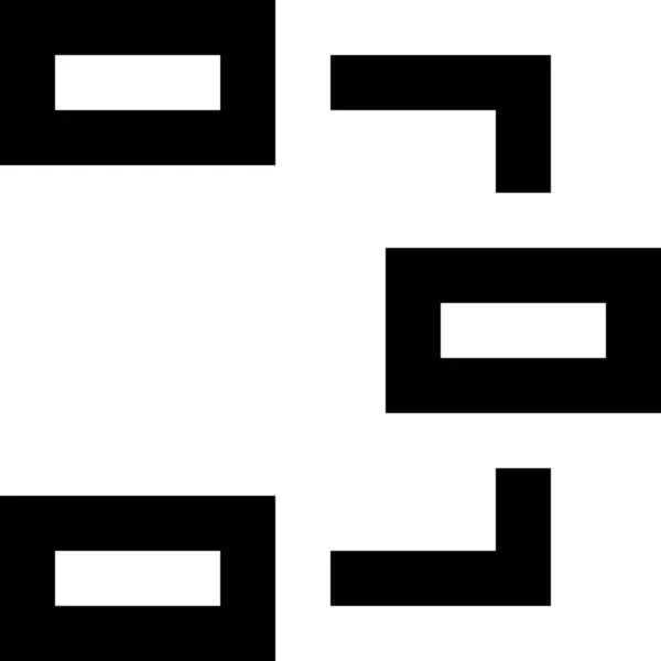 Значок Діаграми Розбиття Скриньок Стилі Контурів — стоковий вектор
