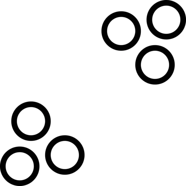 ソリッドスタイルの円デザイン要素アイコン — ストックベクタ