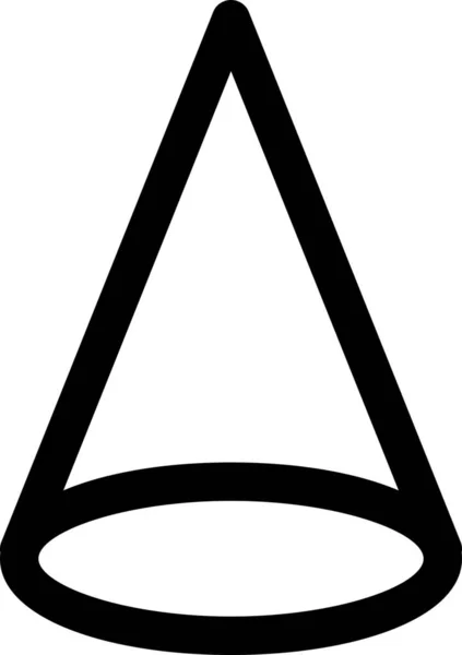 Apex Cone Decor Icon Outline Style — Stock Vector