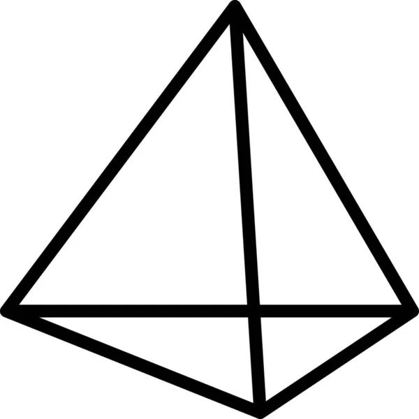Design Polygon Pyramiden Symbol Outline Stil — Stockvektor