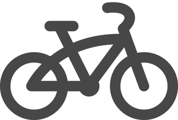 Icône Vélo Plage Dans Style Contour Rempli — Image vectorielle