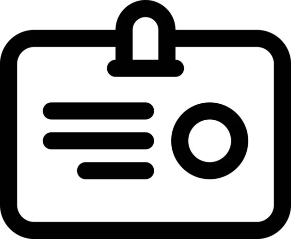 Personalausweis Icon Outline Stil — Stockvektor