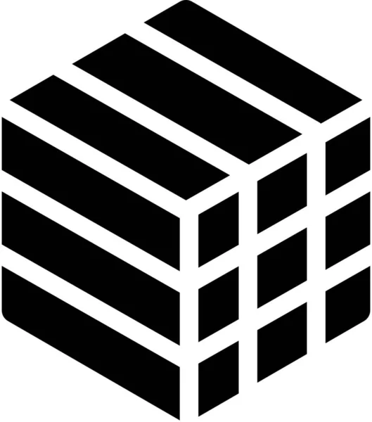 Ikona Dekoracji Pudełka Stylu Solid — Wektor stockowy
