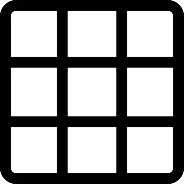 Block Design Grid Icon Outline Style — 스톡 벡터