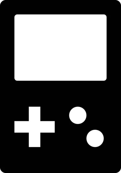 コンソールゲームソリッドスタイルのゲームボーイアイコン — ストックベクタ