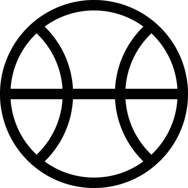 Иконка Баскетбольной Корзины Спортсмена Стиле Outline — стоковый вектор