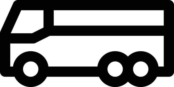 Autobus Intercity Icona Pubblica Stile Outline — Vettoriale Stock