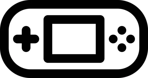 Dispositivo Entretenimiento Icono Gameboy Estilo Esquema — Vector de stock