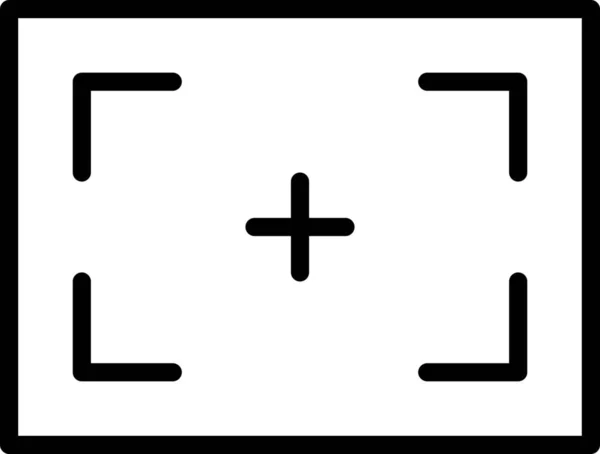Bereich Inhalt Frame Symbol Outline Stil — Stockvektor