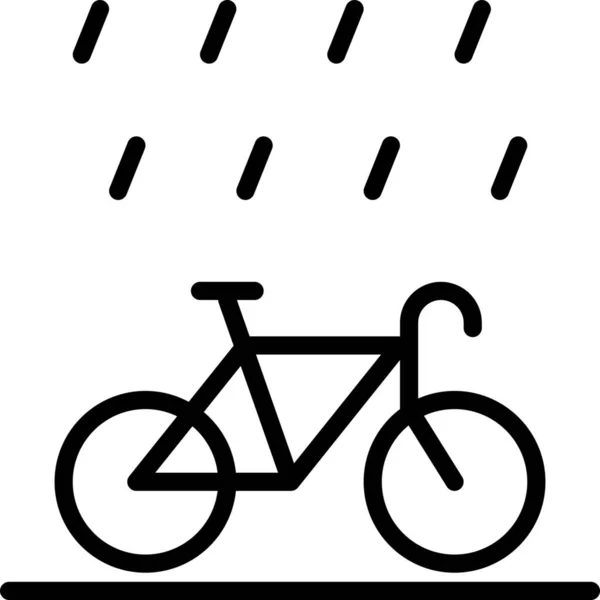 自行车驾驶业余爱好图标 轮廓风格 — 图库矢量图片