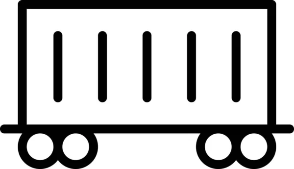 Icône Conteneur Transport Fret Dans Style Outline — Image vectorielle