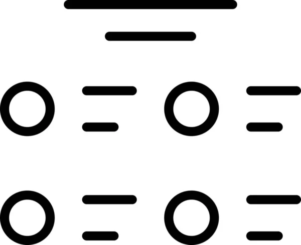 Значок Мініатюр Списку Інтернету Стилі Контурів — стоковий вектор