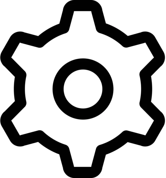 Cog Gear Options Icon Outline Style — Stock Vector