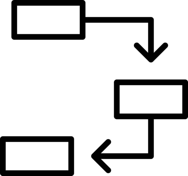 Aktivitätsdiagramm Flusssymbol Outline Stil — Stockvektor