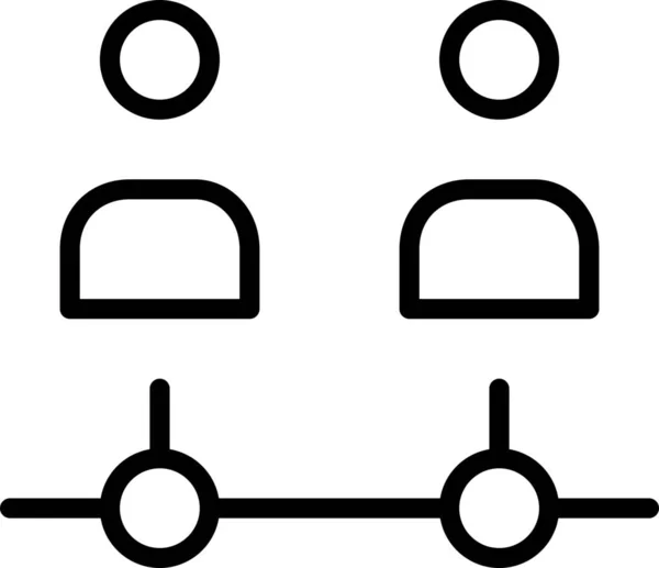 轮廓式的Avatars连接链接图标 — 图库矢量图片