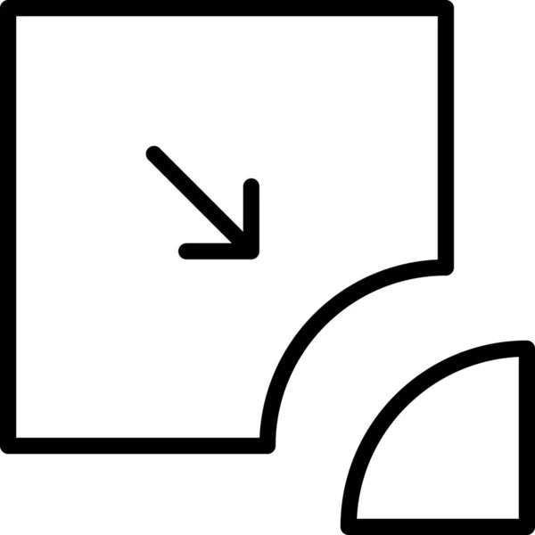Carve Cut Löst Das Symbol Outline Stil — Stockvektor