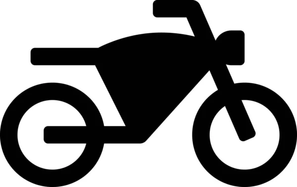 Kavárna Motocykl Ikona Motocyklu Pevném Stylu — Stockový vektor