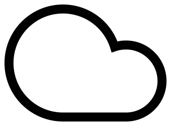 Σύννεφο Υπολογίζοντας Εικονίδιο Βροχής Στυλ Περίγραμμα — Διανυσματικό Αρχείο