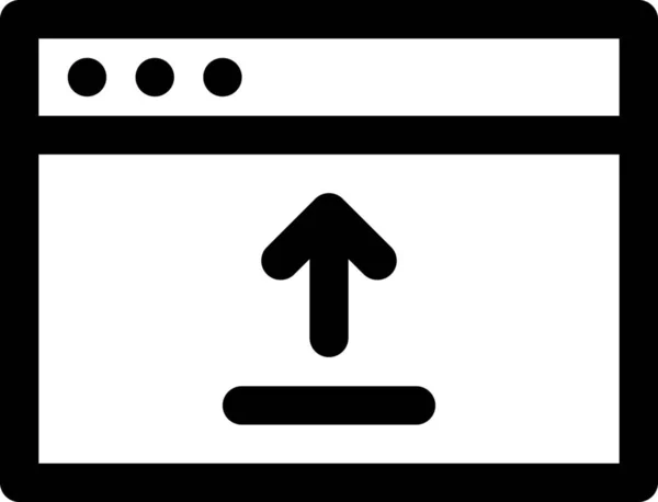 Browser Computer Daten Symbol Outline Stil — Stockvektor