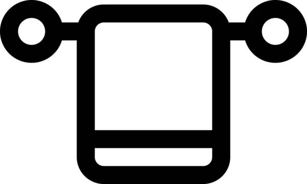 Handtaschensymbol Outline Stil — Stockvektor