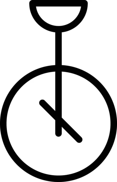 Fahrrad Einrad Pedal Symbol Outline Stil — Stockvektor