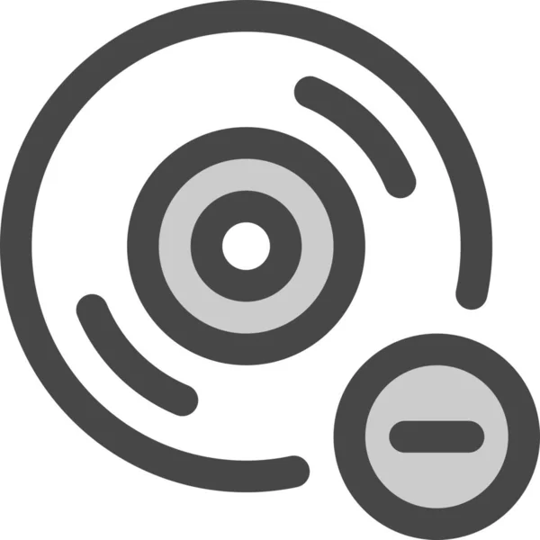 Audio Delete Icon Στυλ Γεμισμένο Περίγραμμα — Διανυσματικό Αρχείο