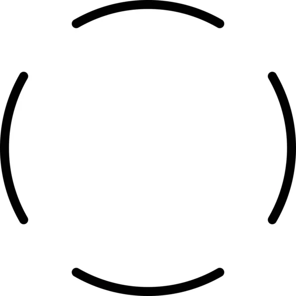 Circle Closure Design Icon Solid Style — Stock Vector