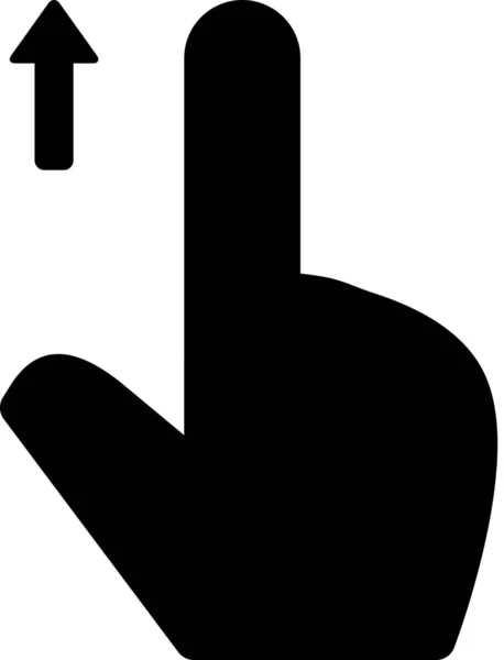Ikona Interakce Prstu Jednolitém Stylu — Stockový vektor