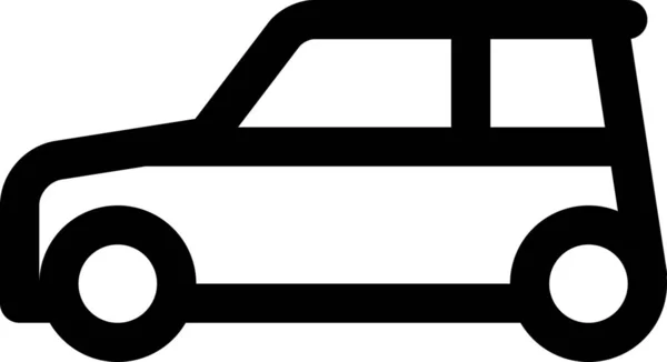 Auto Pendolare Hatchback Icona Stile Outline — Vettoriale Stock