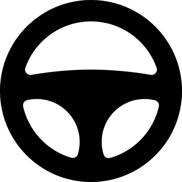 Иконка Направления Движения Автомобиля Твердом Стиле — стоковый вектор